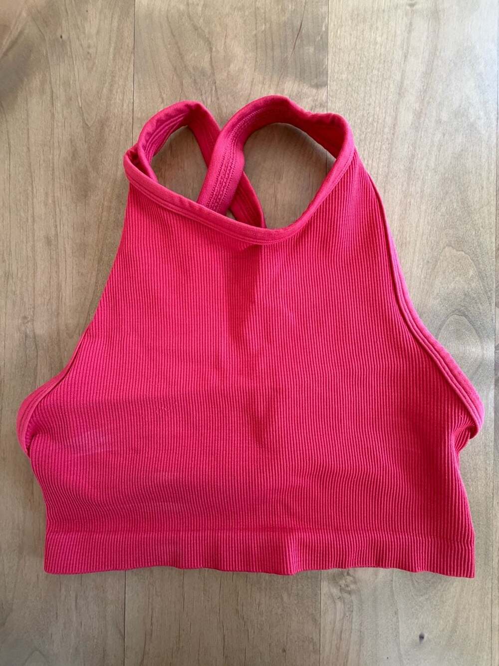 Tna Ribbed Seamless High Neck Crop Tank Top Size M